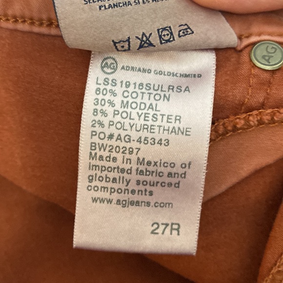 Anthropologie Size 27R High Rise Abby Deep Blush Coloured Skinny Jeans. - Picture 10 of 11